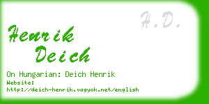 henrik deich business card